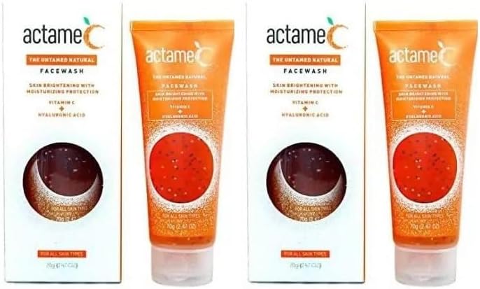 ACTAME C FACE WASH GEL (Vitamin C)(70G) (PACK OF 2) (140 g)