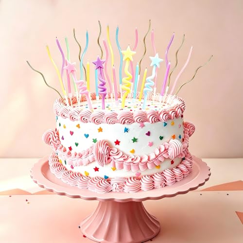 24Pcs Fancy Birthday Candles for Birthday Decorations