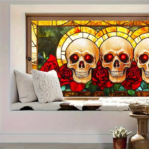 Película adhesiva para ventana con calaveras HOMETITUTE miniatura 2
