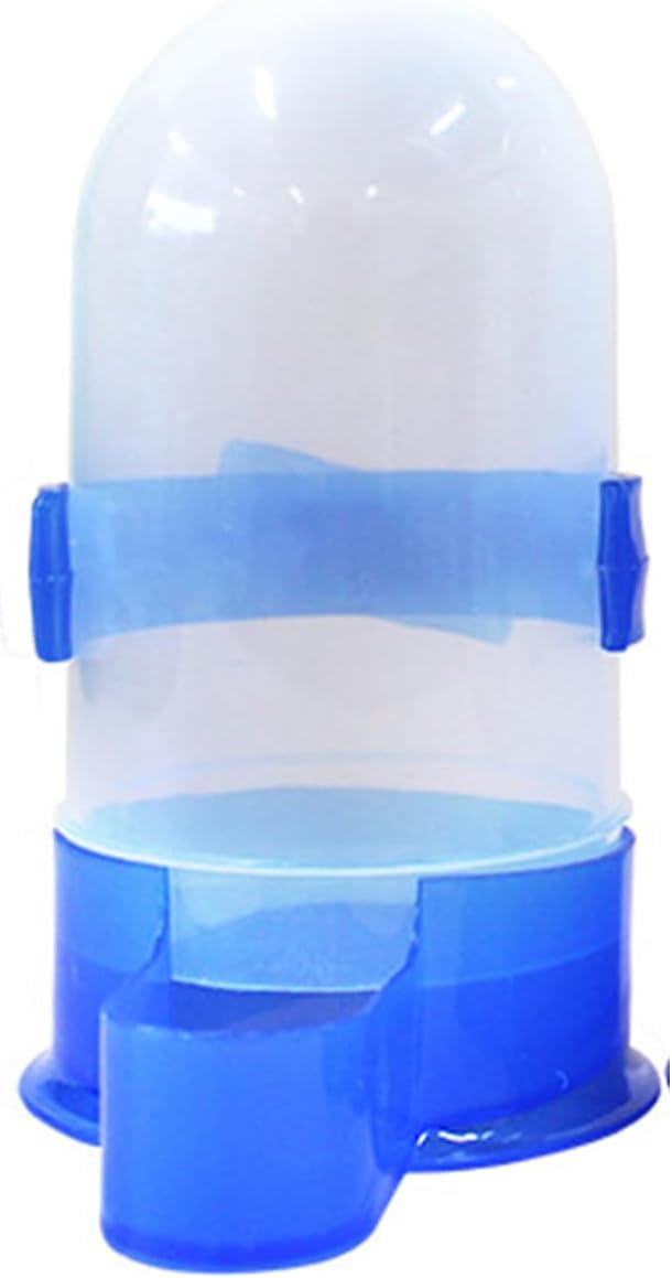Bird Water Feeder Quail Waterer Bird Food Water Dispenser for Cage Pigeon Automatic Drinking Bowl Chicken Drinker Pet Parrot Parakeet Cockatiel Budgie Lovebirds Watering Supplies (Blue, 500ml)