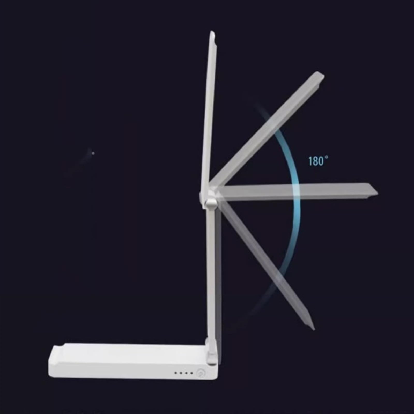 Lámpara Escritorio Lámpara de escritorio plegable portátil, lámpara de escritorio LED regulable con 5 modos de luz, lámpara de estudio de lectura con protección ocular con 2 puertos de carga USB Flexo