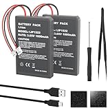 RuntoGOL 2-Pack 1000mAh 3.65V Battery Replacement High-Capacity Lithium Polymer Batteries for Official PS4/PS4Slim Controllers, Replacement Battery for PS4 Controller,Includes Tool Kit