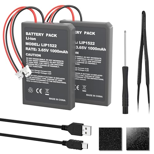 RuntoGOL 2-Pack 1000mAh PS4 Controller Batteries