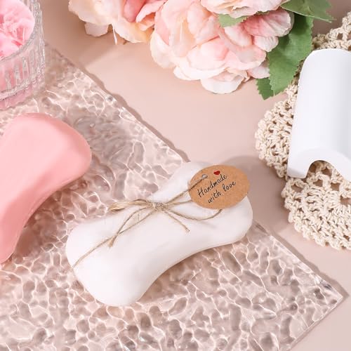 100 szt. ręcznie robionych papierowych zawieszek wiszących ze sznurkiem - 3 cm okrągłe brązowe etykiety na prezenty - sznurek 20 m - spersonalizowane zawieszki do rękodzieła, puszek na świece, wesela