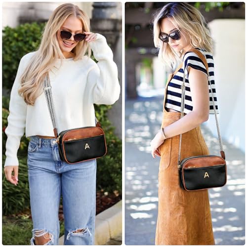 Birthday Gifts for Women Wife Friends Personalized Crossbody Bag Small Purse with Initial Letter Shoulder Handbags3