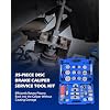 Orion Motor Tech 35 Piece Disc Brake Caliper Tool Kit, Heavy Duty Brake Caliper Compression Tool Kit for Brake Pad Replacement, Brake Piston Caliper Compressor Tool with 24 Adapters Fits Most Vehicles