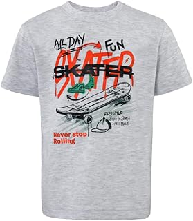 اكتيف تيشرت عصري برقبة دائرية ورقبة دائرية للاولاد من اكتيف