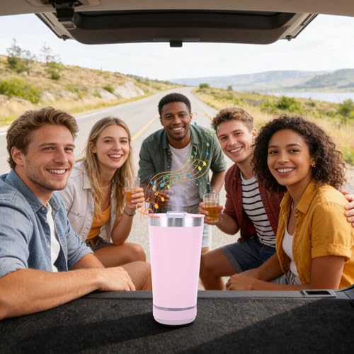 Vaso altavoz inalámbrico térmico de 473 ml para café y bebidas frías 3