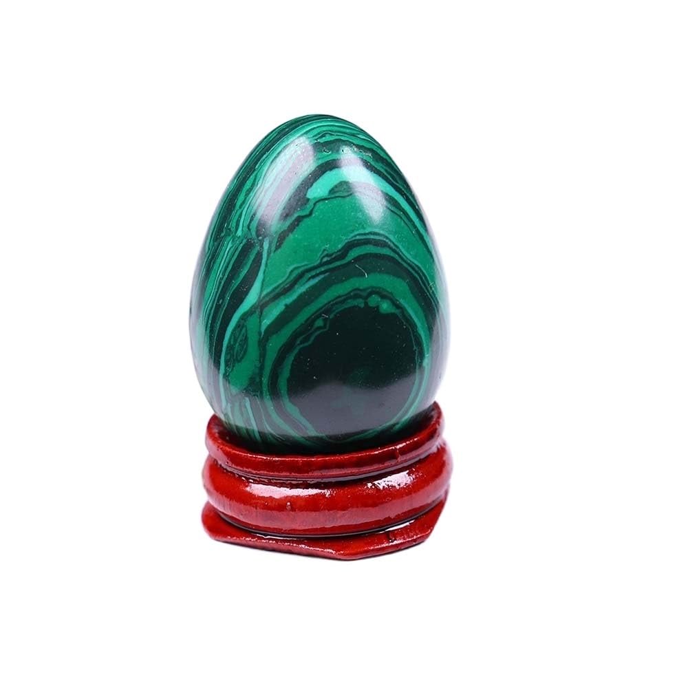 XCTXOKPVM 1pcs Crystal Egg Crystal Jewelry Quartz Magic Sphere Home Decor Ore Gift (Color : Malachite)