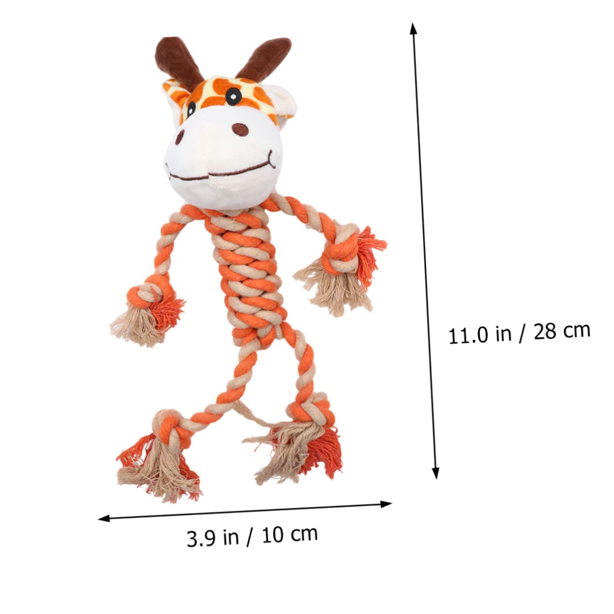 ORFOFE Adorable Giraffe Pet Cotton Rope Plush Educational Dog Playing for Dogs Fun and Interactive Pet Chew