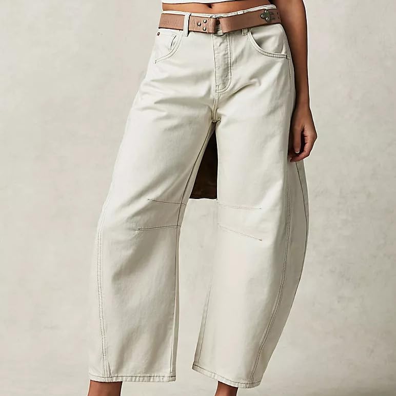 Barrel Jeans Women Baggy Boyfriend Jeans for Women Wide Flare Leg Cargo Pants High Waist Midrise Y2K Jean 20244