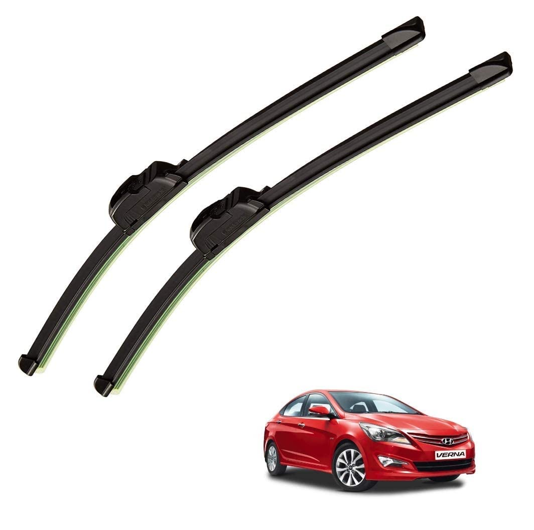 Auto Hub Car Wiper Blade Compatibility with Hyundai Verna All Models - Set of 2 Pcs (D-22,P-16)