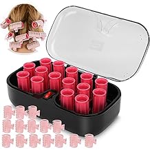 Milltrip Hair Curlers Rollers Set, 15pcs Electric Hair Perm Rods Hair Curler Roller 30mm with Hair Clips, Low Temp Styling Tool for Gentle and Long Lasting Curls, 110-220V US Plug