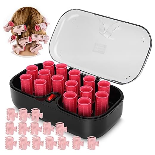 Hair Perm Rods Set Instant Heat Travel Hot Rollers Electric Heated Rollers, 15pcs Electrci Hair Perm Short and Long Hair[US Plug]