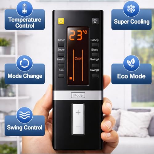 Image of ZIEVA Compatible with IFB AC Remote Control for 1.5, 1, 2 Ton Original - Air Conditioner Infrared Remote Controller with Backlight - Please Match The Original Remote (AC 204 1)