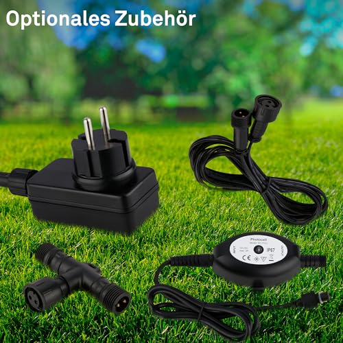 Briloner Lampada Led Con Picchetto 3925032 12V 3X-Starterset Acciaio Inox Ø 4 Cm - 8