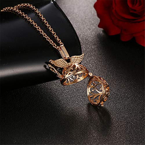 Golden Wing Diffuser Necklace 4 Lava Stone Aromatherapy Pendant Necklace For Potter Hallows Women Girl #TOP3