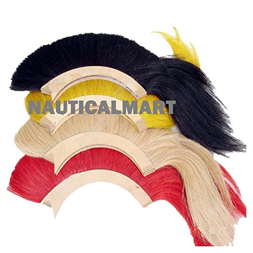 Black Plume Red Plume White Plume Yellow Plume for Greek Corinthian Armor Helmet (Set of Four Plume) by Nauticalmart