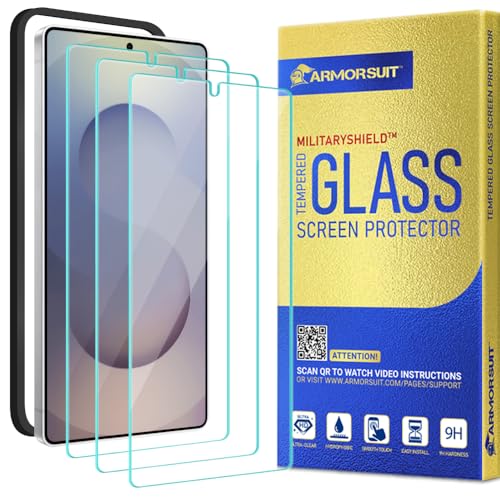 ArmorSuit 3 Pack for Samsung Galaxy S25 Ultra 6.9-inch Tempered Glass Screen Protector, MilitaryShield 9H HD Clear, Case Friendly, Bubble Free, w/Alignment Tool