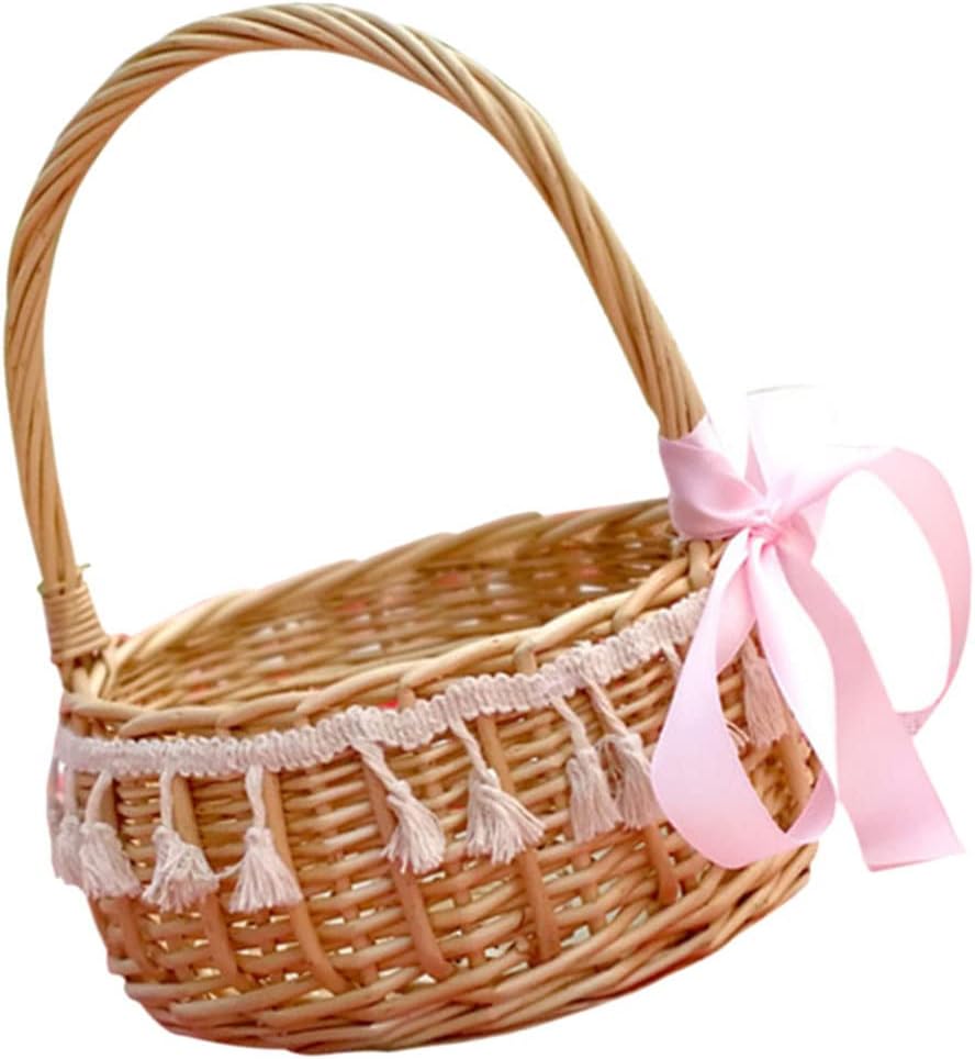 Cabilock Woven Storage Small Wicker Basket Wedding Flower