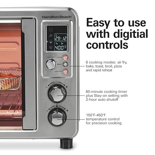 Hamilton Beach Sure Crisp 6-in-1 XL Digital Air Fryer Toaster Oven Combo (31191) の商品画像 6