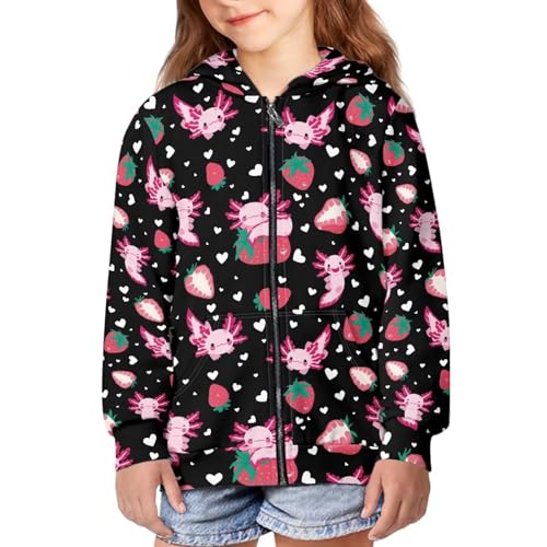 Image of Unisex Zipper Sweatshirt Boys Girls Hooded with 2 Pocket Pullover Hoodies for 6-16Y Kids