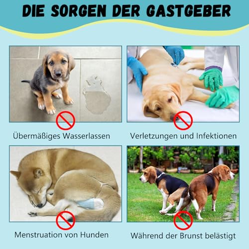 3 Stück Wiederverwendbare Hundewindeln für Hündinnen Set, Hygienische Hundewindeln, hoch absorbierend mit zweifacher Anpassung, hundewindeln für Hündinnen