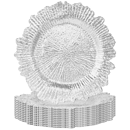 Pack 10 Platos Dorados Florales 13" Redondos Plástico miniatura 2