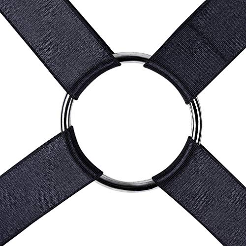 Men's body harness chest strap Punk gothic Stretchy fabric Shoulder strap Adjustable size belt4