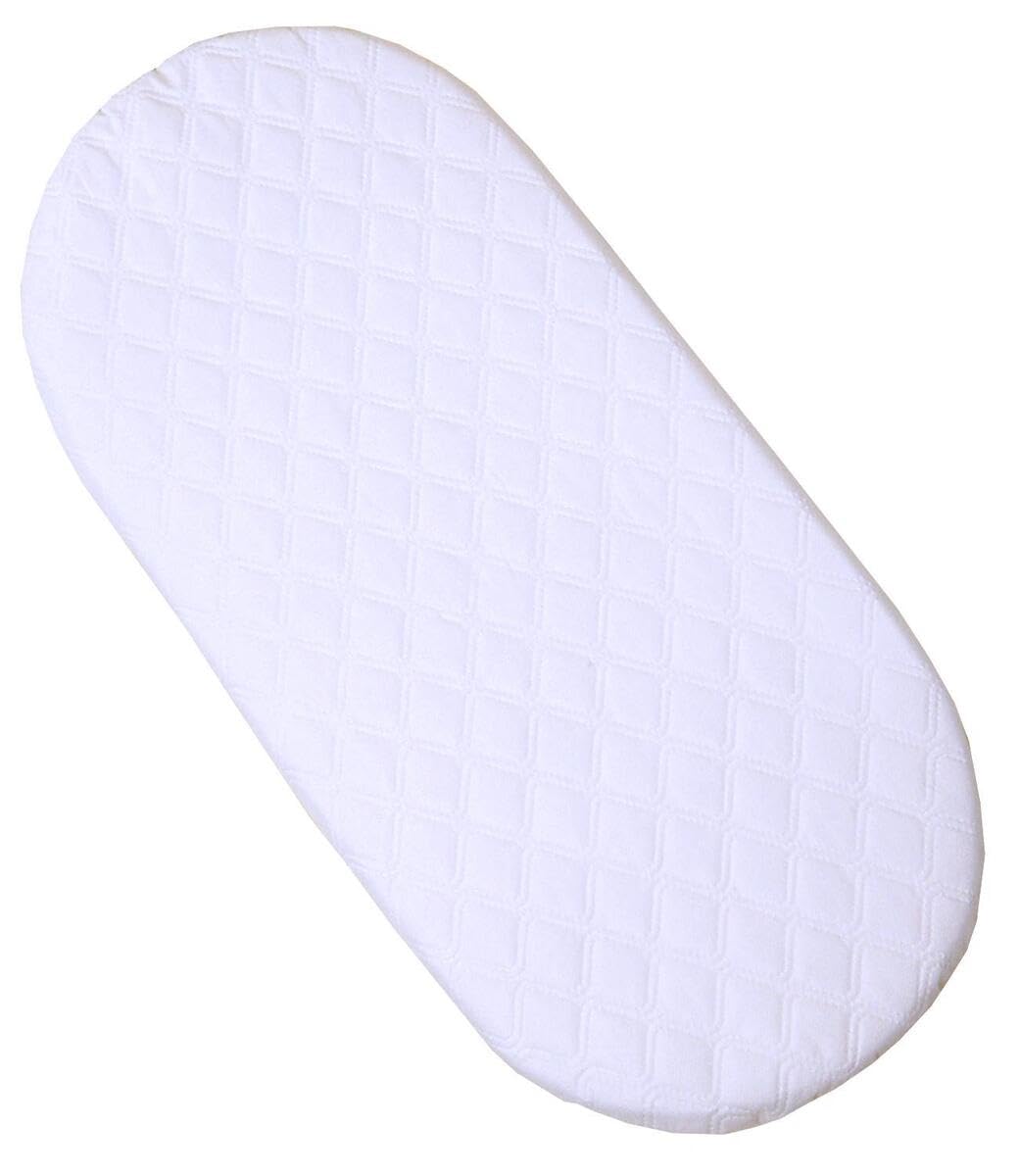 ComfyWise Newborn Essentials Moses Basket Sheets - Firm, Flat pram mattress, Breathable Moses Basket Mattresses with Washable Cover for Optimal Comfort and Safety (70 x 30 x 4cm)