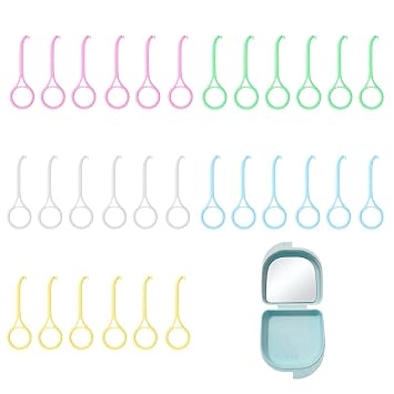 30PCS 30Pcs Aligner Removal Tool & Mouth Guard Case With Mirror Retainer Remover For Invisalign Braces Denture Hook Pull Tool Orthodontic Essential Accessories Portable Travel Storage Kit