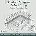 Ultra Cuisine Quarter Sheet Pan with Wire Rack Set - Includes Premium Aluminum Baking Sheet with 100% Stainless Steel Baking Rack, Cookie Cooling Racks with 1/4 Pan Commercial Quality