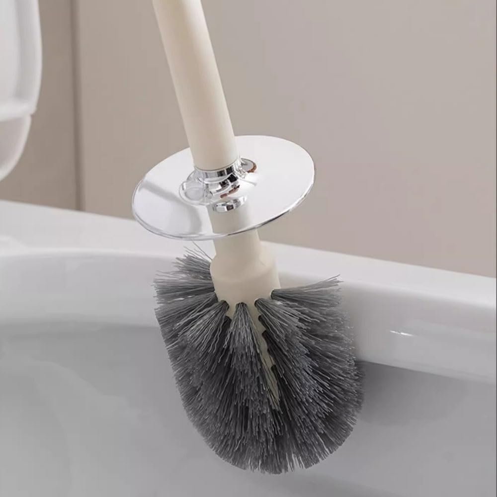 Szczotka WC i Uchwyt Zestaw szczotek do toalety stojący na podłodze z osłoną Plastikowy uchwyt do szczotki Szczotka do toalet z uchwytem szybkoschnącym Półkulista główka szczotki do toalety Szczotka d