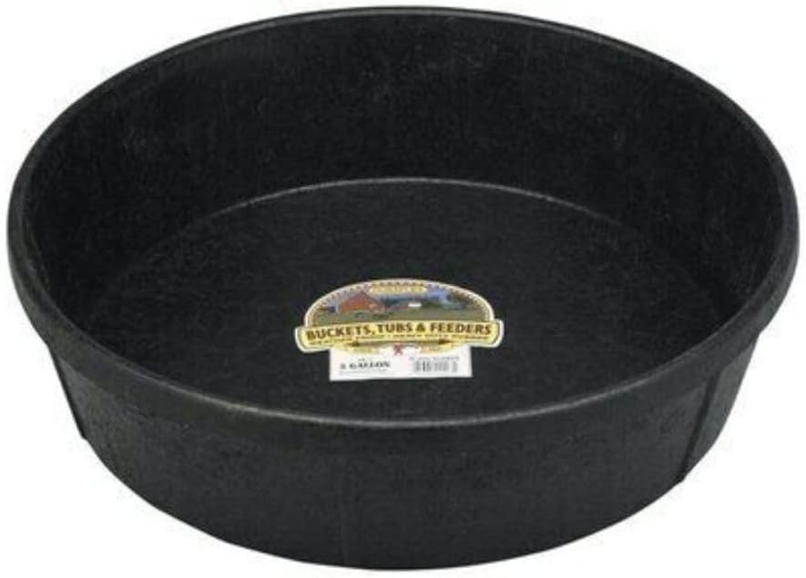Little Giant® Heavy Duty Rubber Tub | Durable Rubber Feed Pan | Indoor & Outdoor Use | Rubber Feed Bucket | 4 Quarts