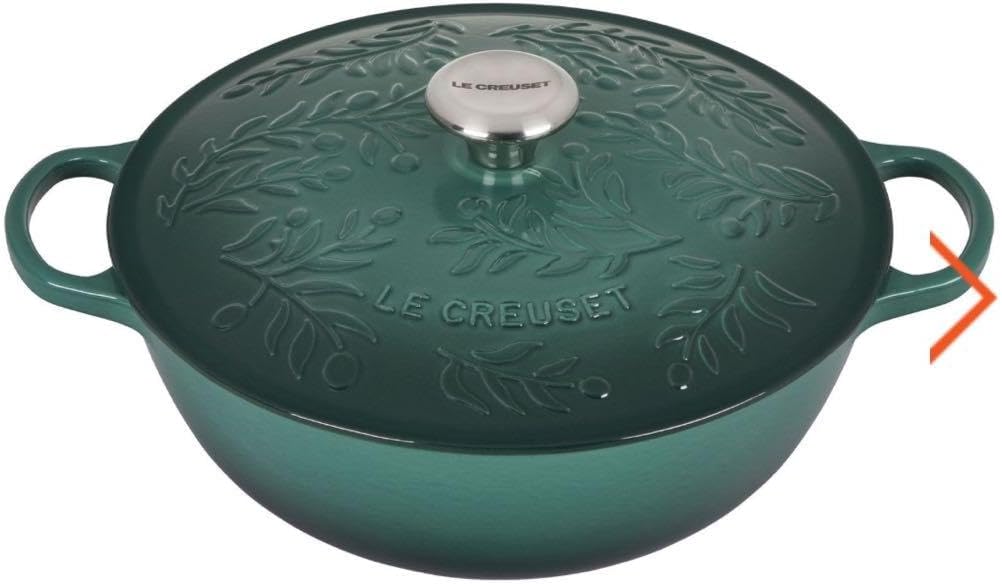 シグニチャーマルミット28cm オリーブレリーフ アーティチョーク LE