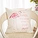 Fahrendom Why Fit in When You were Born to Stand Out Flamingo Décor Motivational Nursery Sign Decoration Cotton Linen Home Decorative Throw Pillow Case Cushion Cover for Sofa Couch 18 x 18 in