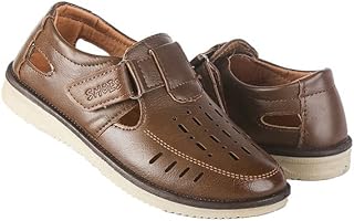 حذاء رياضي جلد كاجوال للاولاد بقالب مقاس S من توباكو 835, هافان, 34، للأولاد الذكور