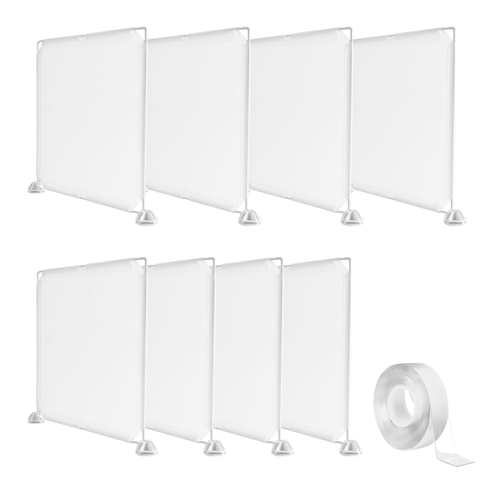 mumisuto 8 Stück Regaltrenner,Transparente Regalteiler Multifunktionaler Shelf Divider,Kleiderschrank Regaltrenner Schrankregaltrenner für Bücherregale,Schränke,Küchenschränke,Badezimmer,30x30cm