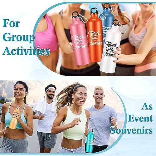 Uiifan 32 Pcs Thank You Gift for Coworker Aluminum Water Bottle Employee Appreciation Gift Inspirational Lightweight Sports Water Bottle Bulk for Teacher Staff(Multicolored) - Image 7