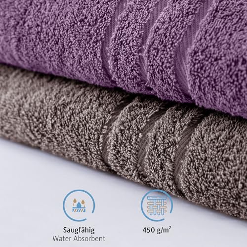 Komfortec 2er Saunatuch Set 70x200 cm aus 100% Baumwolle, XXL-Saunatücher, Sauna Handtuch, Weich, Groß, Frottee, Schnelltrocknend… – Ansicht 4