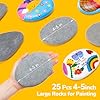 Simetufy 25 Pcs Large Rocks for Painting, 4-5 Inch River Rocks Painting Stones Smooth Flat Rocks for Painting, Natural Rocks to Paint for Arts DIY Crafts Kids Painting