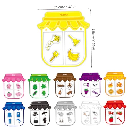 Jeu de tri de couleurs magnétique pour réfrigérateur pour occuper intelligemment les tout-petits
