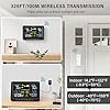 BluSon Weather Station Wireless Indoor Outdoor Thermometer, Color Display Digital Temperature Humidity Monitor with Atomic Clock, Weather Forecast, Adjustable Backlight, Home Weather Statio, Black #4