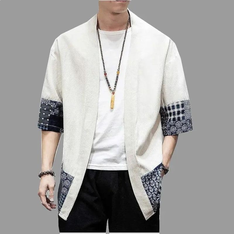 Veste kimono hommes ample et respirante style urbain chic - 4