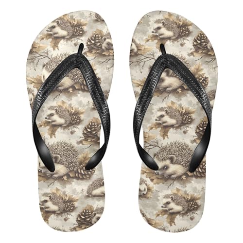 Hedgehog Anime Flip Flop Sandal for Women Men, Casual Beach Slippers Indoor Outdoor XS