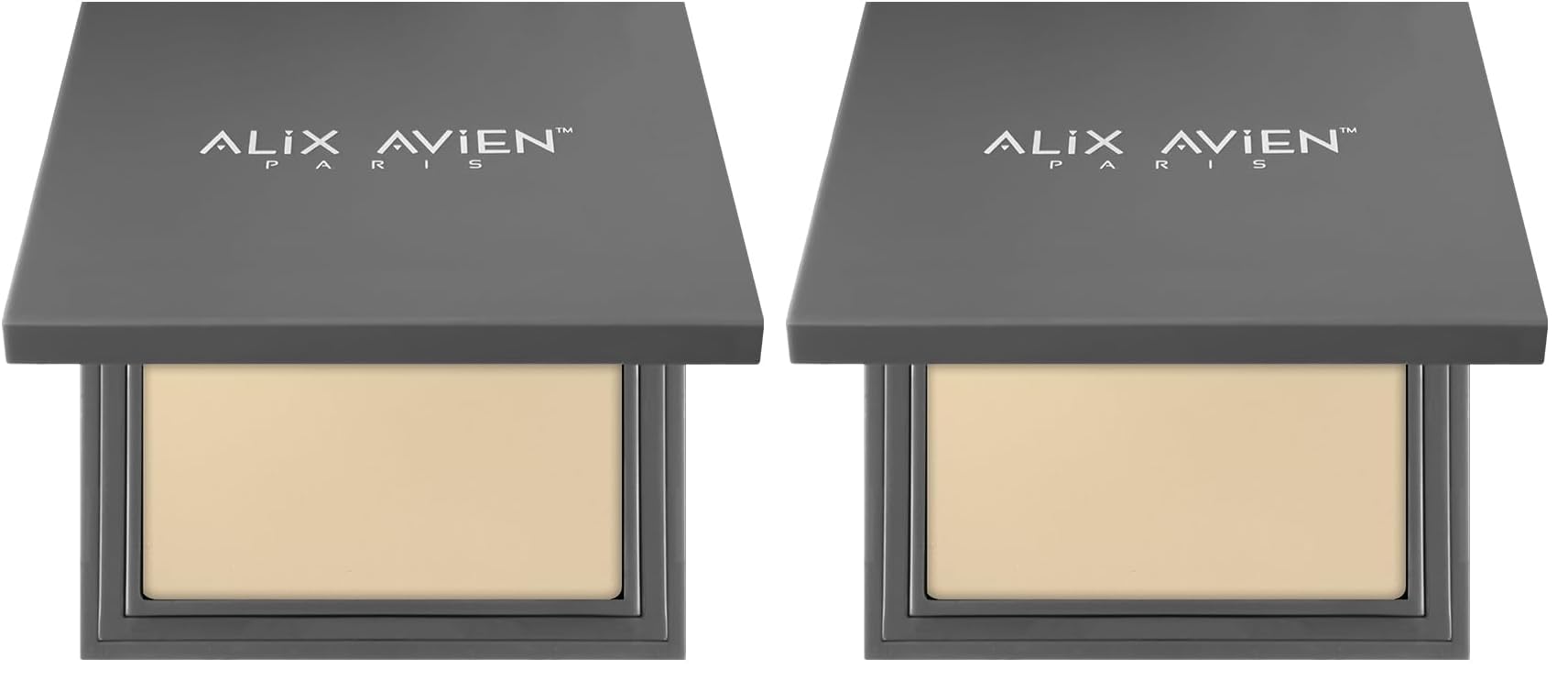 ALIX AVIEN Kompakt Pudra - 12 Saate Kadar Kalıcılık - Nötr Cilt Alt Tonu - Compact Powder 04 Light Ivory (2 paketi)
