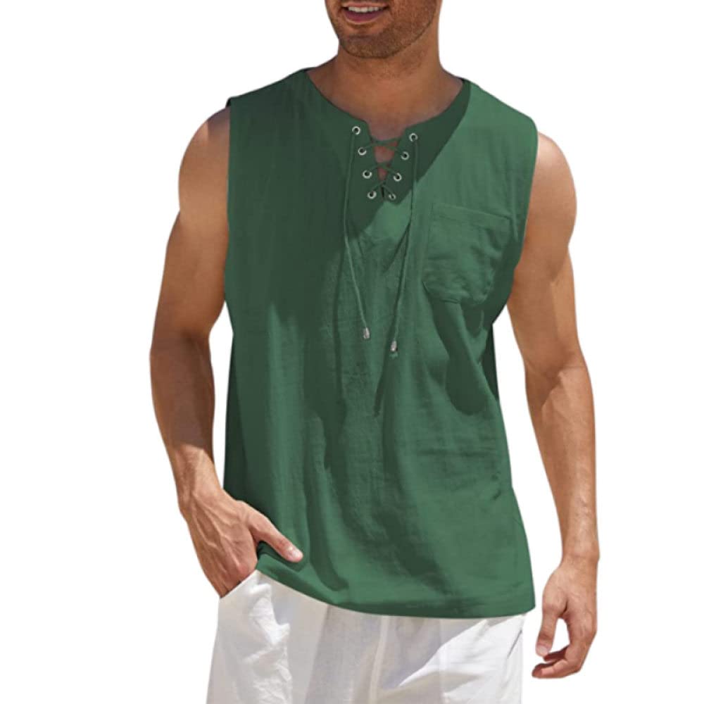 Camisa Hawaiana de Algodón Y Lino Informales de Verano 4