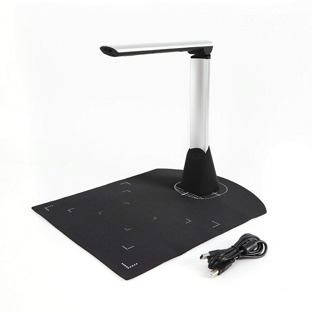 Portable Document Scanner, High-Speed A4 LED Document Photo Book ID Card OCR Camera Scanner Visualizer USB HD Image Sensor for Office Classroom Library Bank