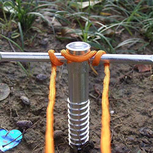 CUTICATE Tent Stake Ground Anchor Outdoor Aluminum Ice Land Snow Nail Camping Awning Tent Ground Screw Peg - Thumbnail 2