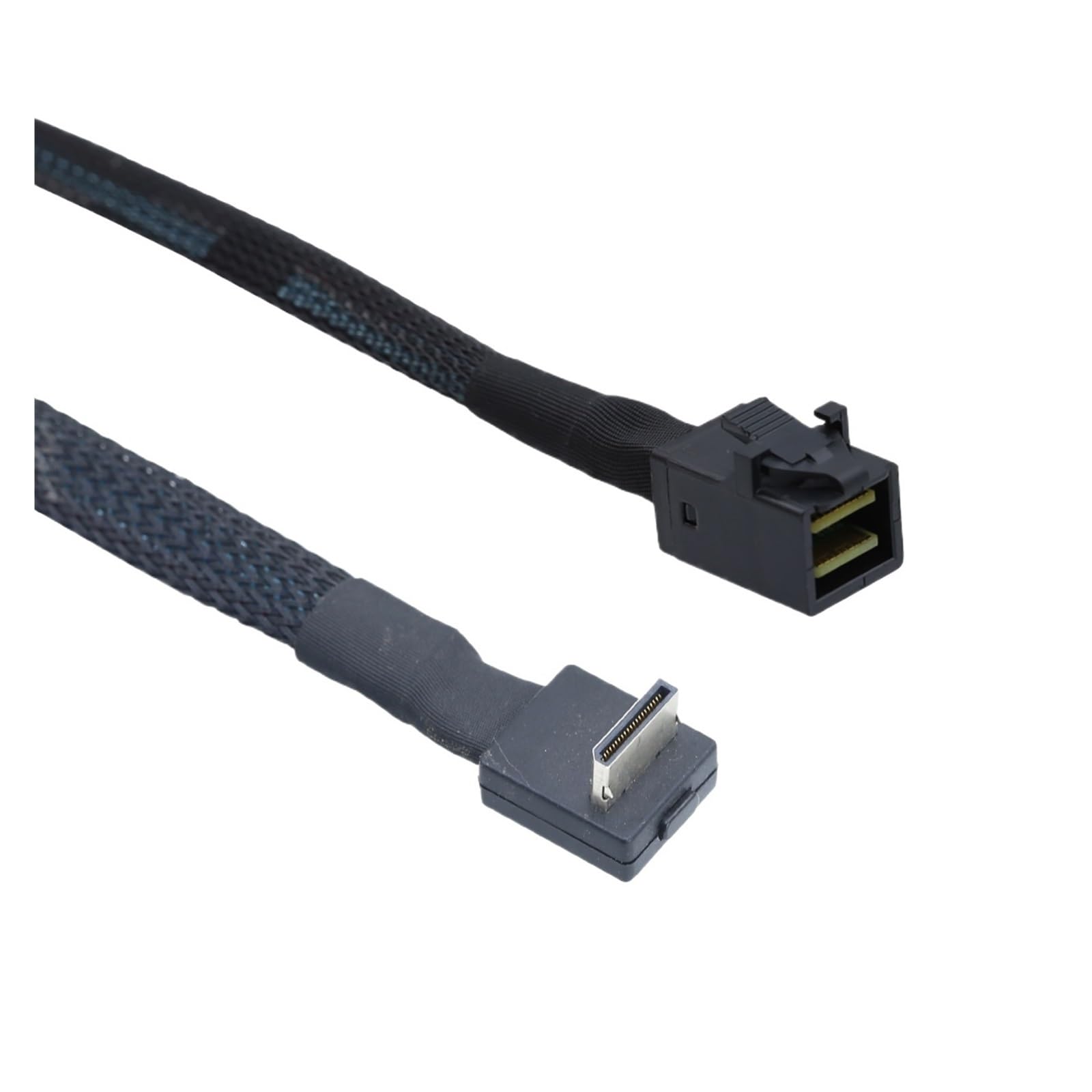 OcuLink PCIE Kabel SFF-8611 4i 42 Pin 90 Grad auf HD MI NI S*A*S SFF-8643 für SSD Data Active Cable (0,5m)